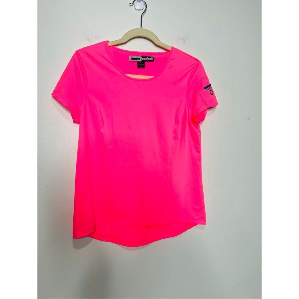 Jamie Sadock Hot Pink Golf Shirt Crew Neck Womens Sz Small